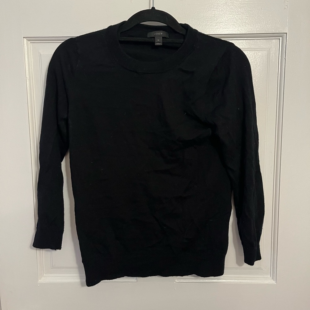 J. Crew black merino wool sweater